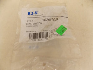 Eaton  10250TC26 Replacement Pushbutton Lens Plastic White (Lot of 10)