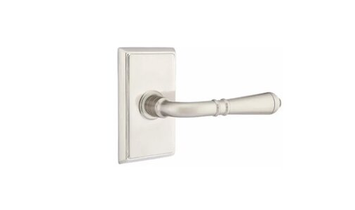 Emtek 8221 Turino LH Doors Privacy Leverset w Rectangular Rosette , Satin Nickel