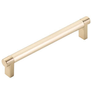 Emtek 84053.RECUS4.SMUS4 Select Cabinet Pull 6" C-C Rectangular Stem-Satin Brass