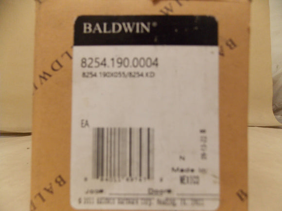 Baldwin Single Cylinder Deadbolt - Satin Black exterior Polished Nickel Interior