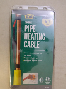 MD 04325 Electric Pipe Heating Cable 6 Foot 120V