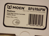 Moen BP6986 Towel Ring From The Madison Collection in Pewter Finish