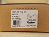 Kwikset 720MRLSQT Montreal Passage Door Lever Set - Satin Nickel