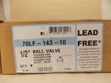 Apollo 70LF-143-10 2-Piece Lead Free Bronze Ball Valve, 1/2 in FNPT