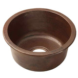 Native Trails CPS51 Copper Redondo 15-3/4" Basin Drop In Copper Bar Sink,Antique