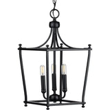 Progress Lighting P500213-031 Parkhurst 11" 3-Lights Foyer Pendant - Matte Black