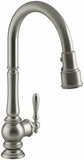 KOHLER K-99259-VS Artifacts Single-Handle Pull-Down Kitchen Faucet , Stainless