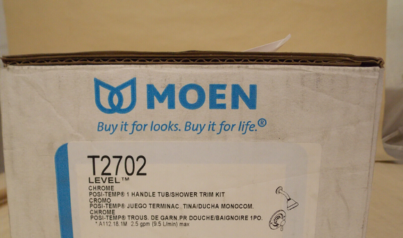 MOEN T2702 Level Posi-Temp Thermostatic Shower Trim Only Kit , Chrome