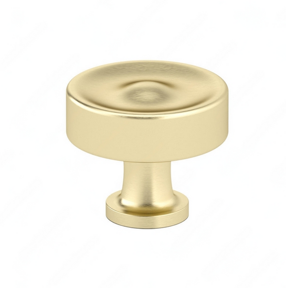 Richelieu BP885535160 Metal Cabinet Mushroom Drawer Knob,Satin Brass (Lot of 20)