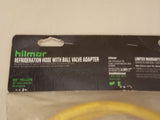 Hilmor 1839142 Refrigeration Hose with Ball Valve adapter 60", Yellow