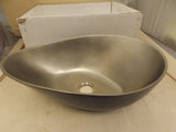 Stone Forest CP-18 WHT Papillon Vessel Sink 11-1/4Lx16-1W/4x5-1/2H, White Bronze