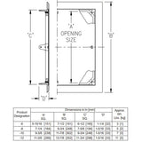 Zurn Z1462 VP Secured Nickel Bronze Wall Access Panel and Frame