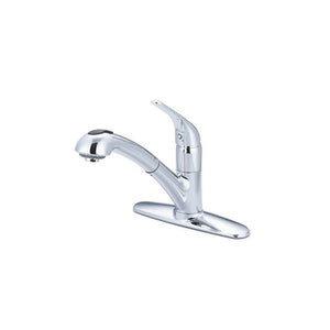 Just Manufacturing JPO-220 Kitchen Faucet With Pull-Out Spray , Polished Chrome