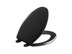 Kohler K-4652-7 Lustra Advantage Elongated Toilet Seat Closed Front - Black