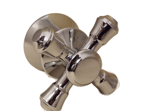 Delta H795 Single Cross Metal Shower Handle Kit , Chrome