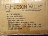 Hudson Valley 9121-AGB Marley 14 "Tableau 1-Light Murd, laiton âgé