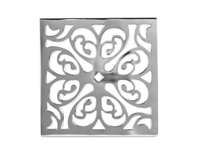 Newport Brass 233-605/15 Decorative 6" Square Shower Drain Grid, Polished Nickel