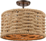 Elk Home 10756/2 Weaverton 15'' Wide 2-Light Semi Flush Mount , Bronze