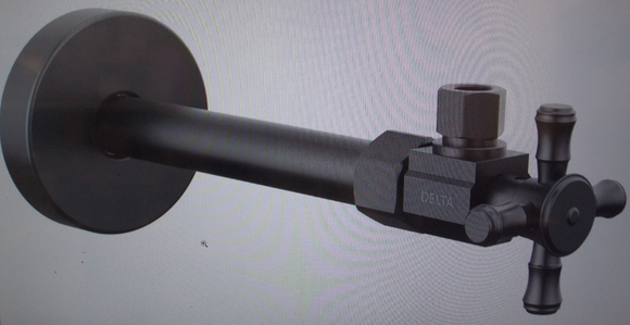 Delta DT022201 Angled 1/4 Turn Supply Stop Valve - Matte Black