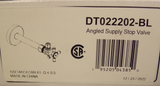 Delta DT022201 Angled 1/4 Turn Supply Stop Valve - Matte Black