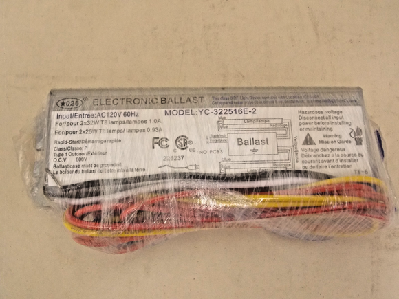 ELECTRONIC BALLAST YC-322516E-2 Ballast/Ignition Transformer