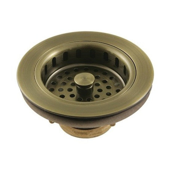 KINGSTON BRASS KBS1003 Kitchen Sink Basket Strainer , Antique Brass