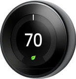 Google Nest T3016US  3rd Gen Learning Thermostat  ,  Black