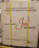 Just Manufacturing Undermount ADA Lavatory Sink with Over Flow , Stainless Steel