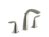Kohler T5324-4-BN Refinia Deck Mount Bath Tub Faucet In Vibrant Brushed Nickel