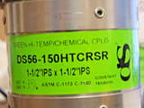 DS DS56-150HTCRSR Chemical Resistant Hi-Temp Flexible Green Couplings 1.5"x1.5"