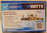 Watts LF007M3-QT-FZ Lead Free 3/4" Double Check Valve Assembly