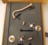 Santec 2029XL-TM30 Lincoln Wall Mount Lavatory Faucet Trim , Polished Copper