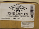 McDonald 6619-005 Submersible Motor Control SC0413 0.5HP 230VS