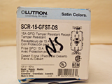 Lutron SCR-15-GFST-DS Tamper-Resistant Self-Test Receptacle GFCI - Desert Stone
