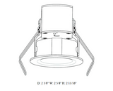 Ambiance 95412S-171 LED Niche Downlight 12V 2700K - Painted Antique Bronze