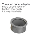 Quickdrain 6" Square Drain Kit Stream with Debris Basket in Polished Stainless