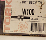 Tork W100 ON/OFF Mechanical Time Switch 7 days Setting 120 VAC 2 hp