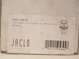 JACLO 2807-PEW Adjustable Lutz Sink Strainer for Kitchen Sinks In Pewter