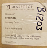 Brasstech 3201/ORB Lift and Turn Lavatory Drain Less Overflow, Oil Rubbed Bronze