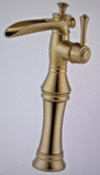Delta 798LF-CZ Cassidy Channel Vessel Bathroom Faucet w Riser - Champagne Bronze