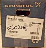 Grundfos 59896781 Circulator Pump UPS15-55SUC 3-Speed Stainless Steel 1/12HP