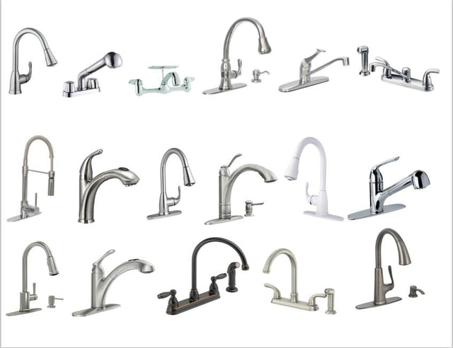Kitchen and bathroom faucets discount sale online : clearance and closeouts of discontinued faucets surplus stock nickel chrome bronze brass gold - polished and satin or prushed for bathroom sinks and kitchen sinks