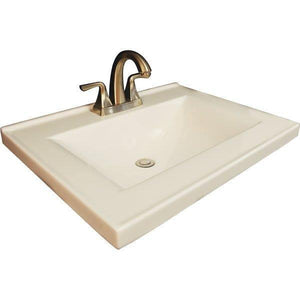 Discount clearance closeout open box and discontinued Unbranded/Generic Faucets , Shower , Plumbing Fixtures and Parts | 37"x 22" White Cultured Marble Rectangle Single Sink Bowl Vanity Top