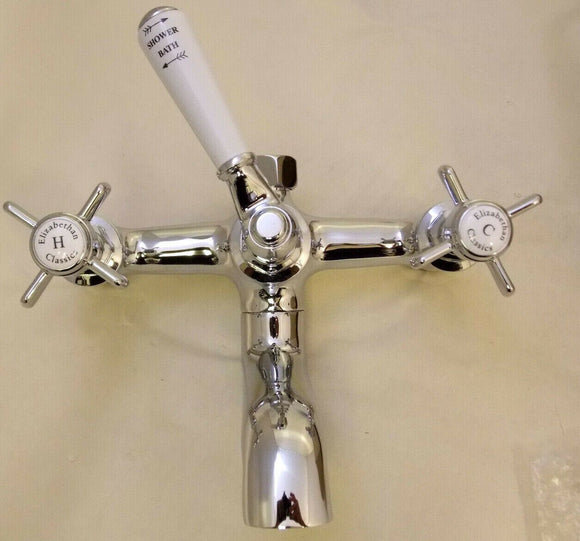 Elizabethan Classics 3V10CP Claw Foot Tub Filler with Cross Handles CHROME - new