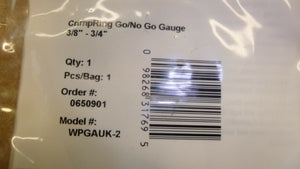 Watts WPGAUK-2 Crimp Ring Go / No Go Gauge 3/8 "- 3.4"