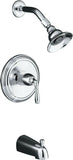 Discount clearance closeout open box and discontinued Kohler Faucets , Shower , Plumbing Fixtures and Parts | Kohler Devonshire K-T395-4-CP Balancing Tub & Shower Faucet, Polished Chrome