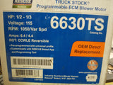 Moteur de ventilateur 6630ts US Motors 1 / 2-1 / 3HP SELECT ECM V115 RPM1050 / VAR SPD