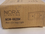 Discount clearance closeout open box and discontinued Nora Lighting Lighting Fixtures | Nora Lighting NSW-6629W Mini LED Step Light With Frosted Glass Lens - White