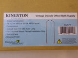 Kingston Brass Clawfoot Bathtub Double Offset Supply CC471 , Polished Chrome
