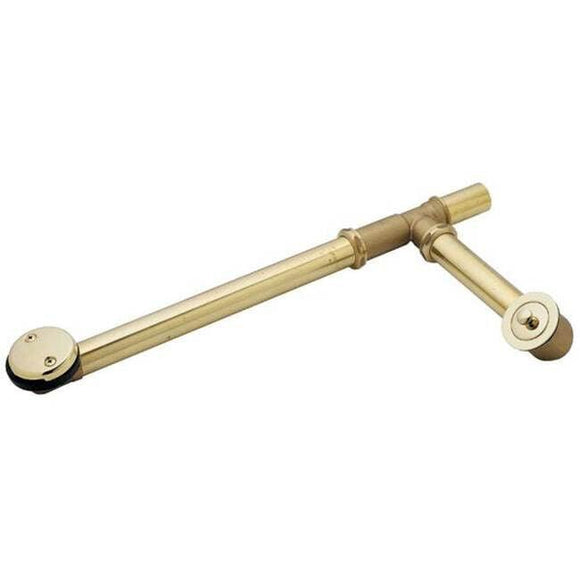Discount clearance closeout open box and discontinued California Faucets | California Faucets 9228-T-PB Waste & Overflow Toe Activated Drain Polished Brass